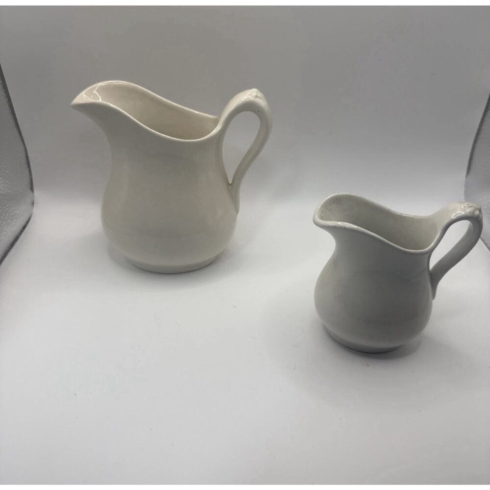 2- Vintage Royal Crownford & Wilkerson Ironstone Creamers MINT